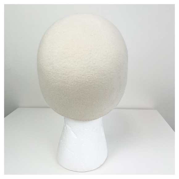 AQUA Cream 100% Wool Cloche Hat - Picture 4 of 7